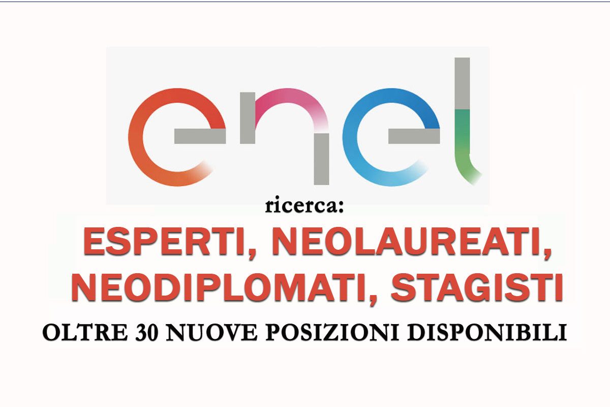 Enel, nuove opportunità di lavoro
