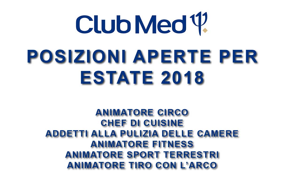 CLUB MED RICERCA PERSONALE