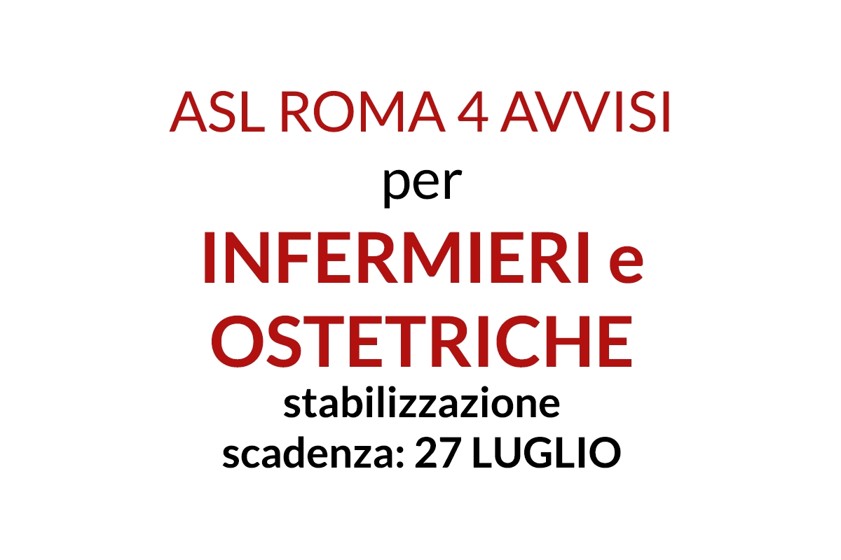 ASL ROMA 4 AVVISI per INFERMIERI e OSTETRICHE
