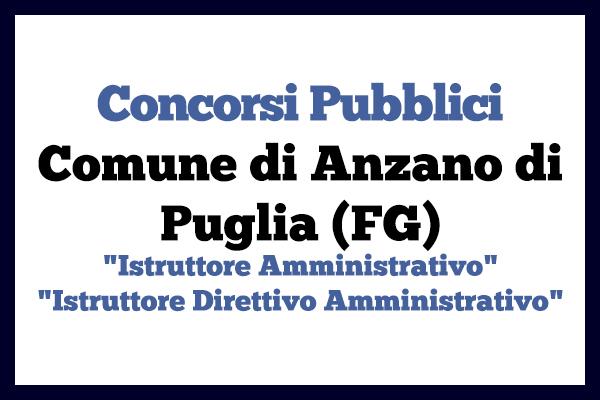 N.2 Concorsi pubblici per assistenti amministrativi Puglia