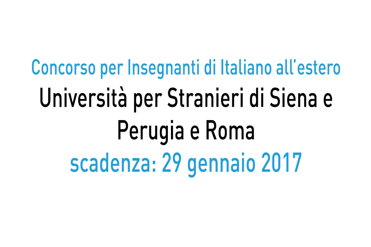 Concorso per Insegnanti di Italiano all'estero
