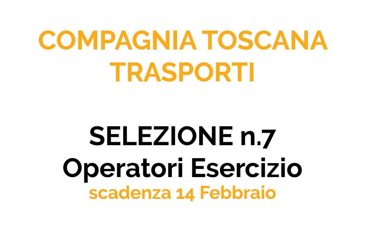 Compagnia Trasporti Toscana: selezione per Autisti