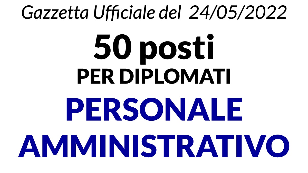 Concorso per diplomati 50 posti personale AMMINISTRATIVO CITTA' METROPOLITANA DI TORINO