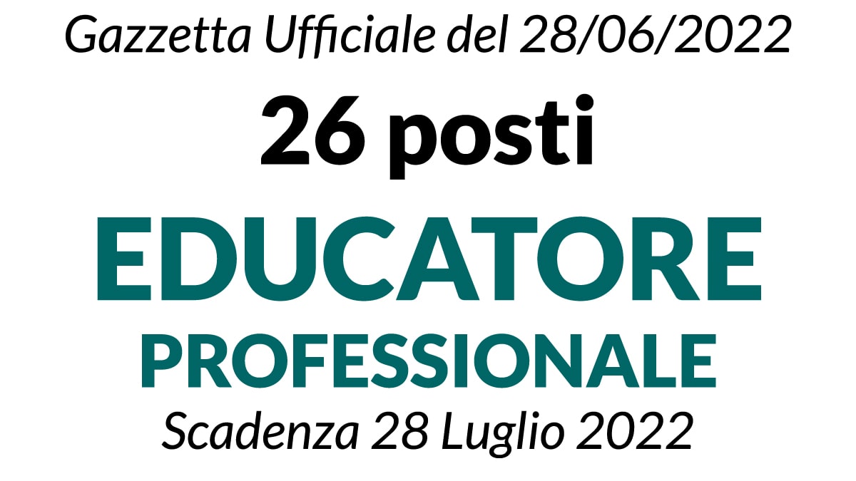 Concorso 26 posti EDUCATORE professionale AZIENDA ZERO DI PADOVA