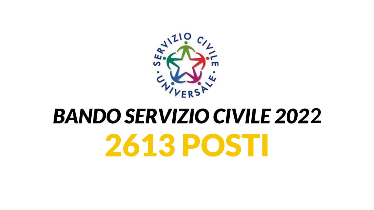 2613 posti Bando 2022 2023 Servizio civile digitale, ambientale e universale