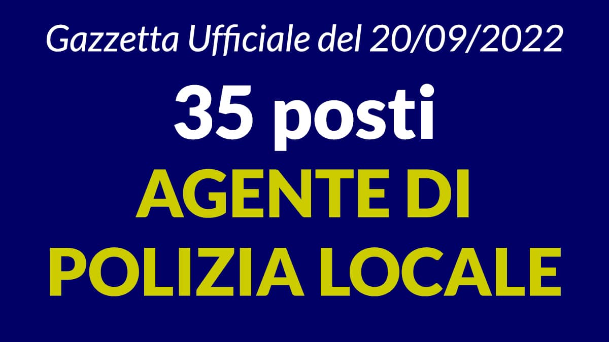 35 posti AGENTE DI POLIZIA LOCALE concorso Comune di Venezia