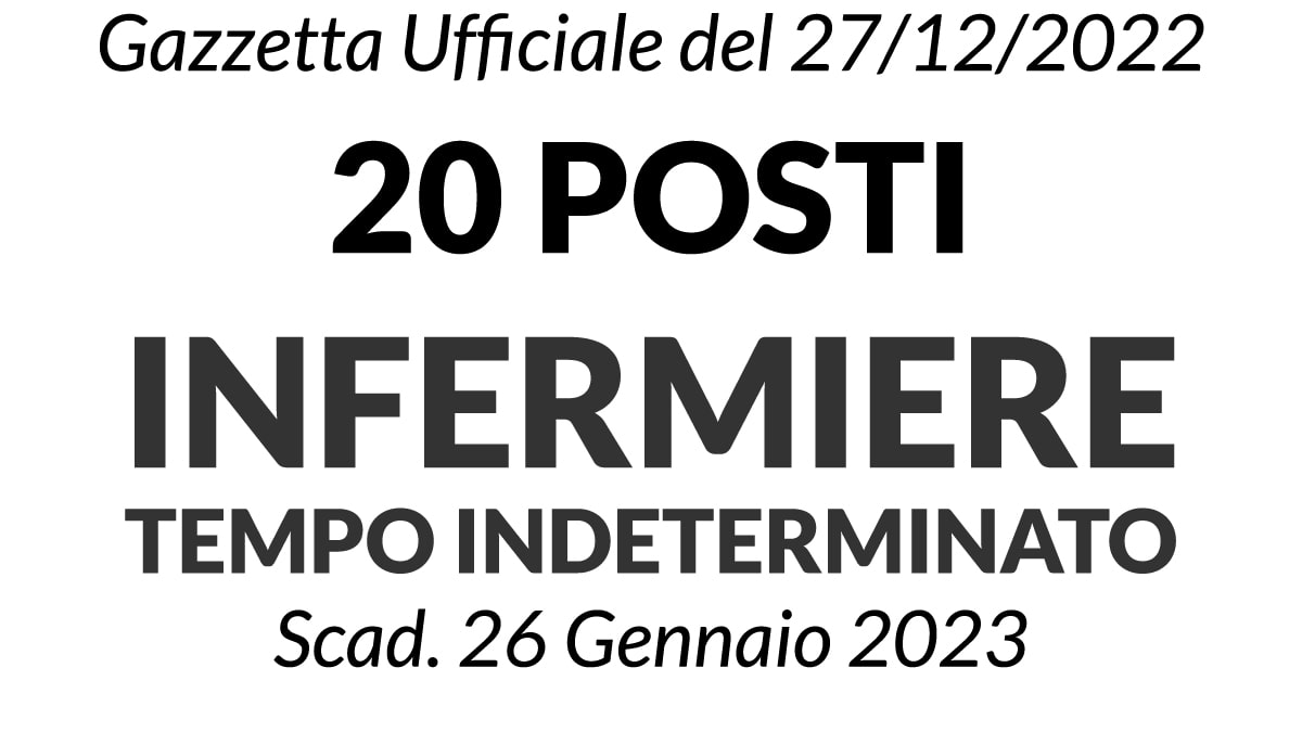 20 posti INFERMIERE a tempo indeterminato Azienda di servizi alla persona Milano