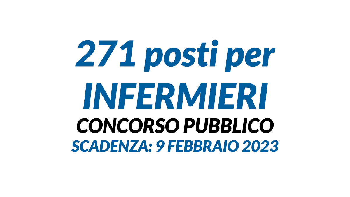 271 posti per INFERMIERI concorso pubblico 2023 ASL ROMA 2