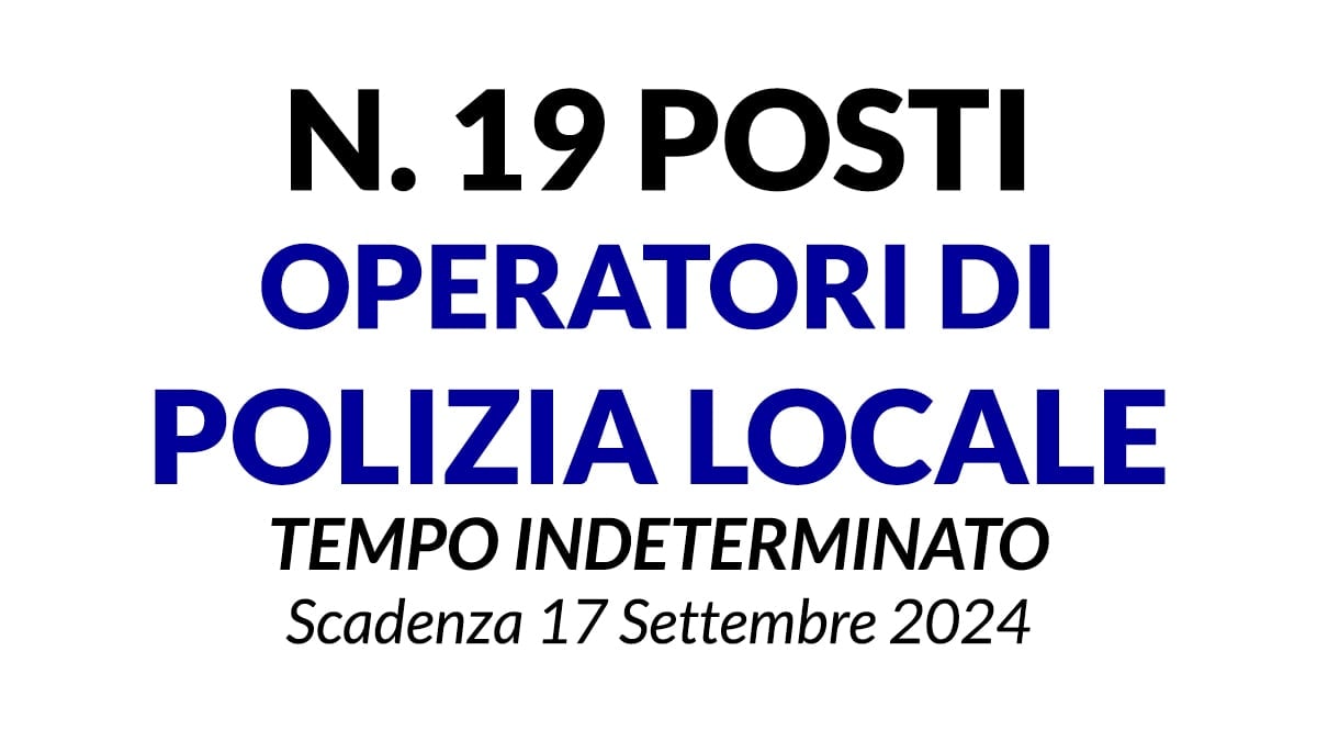 19 Operatori Polizia Locale concorso per diplomati al Comune di Genova