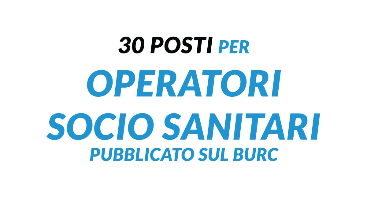 30 posti per OSS Azienda Ospedaliera pubblicato il bando sul BURC