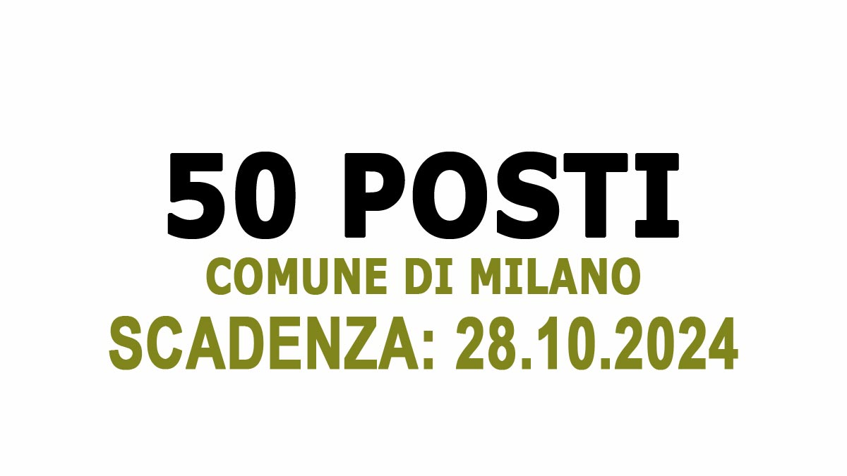 50 POSTI avviso pubblico per Istruttore dei servizi educativi a tempo indeterminato, BANDO COMPLETO