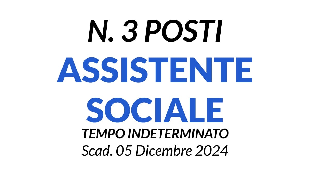 3 posti di Assistente Sociale concorso Azienda Sociosanitaria Ligure n.1