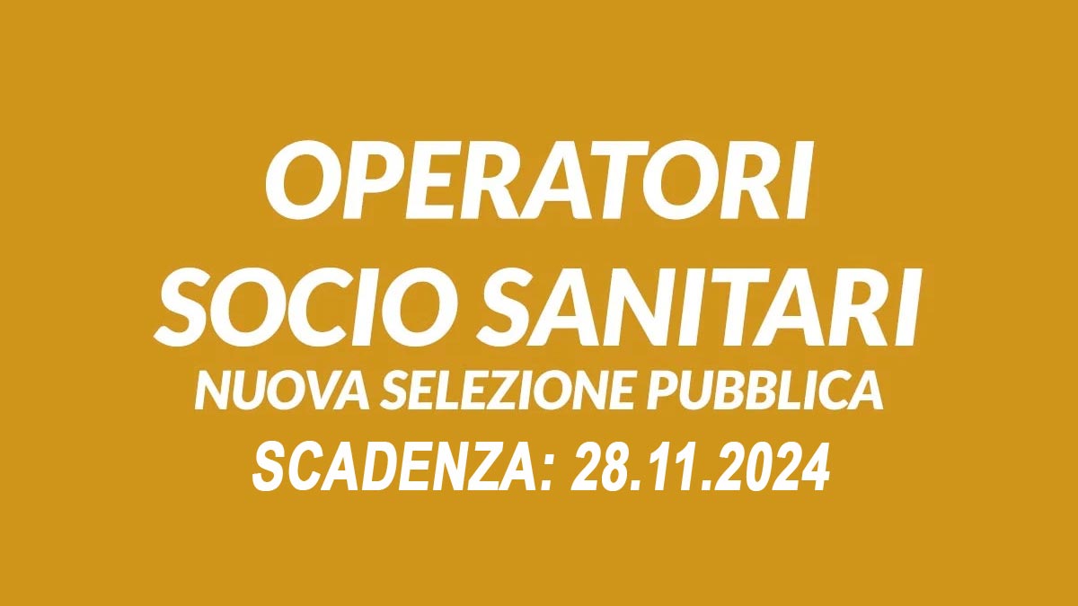 OPERATORI SOCIO SANITARI ISTITUTO ASSISTENZA ANZIANI SELEZIONE PUBBLICA PER COLLOQUIO, PER LA FORMAZIONE DI UNA GRADUATORIA, BANDO COMPLETO