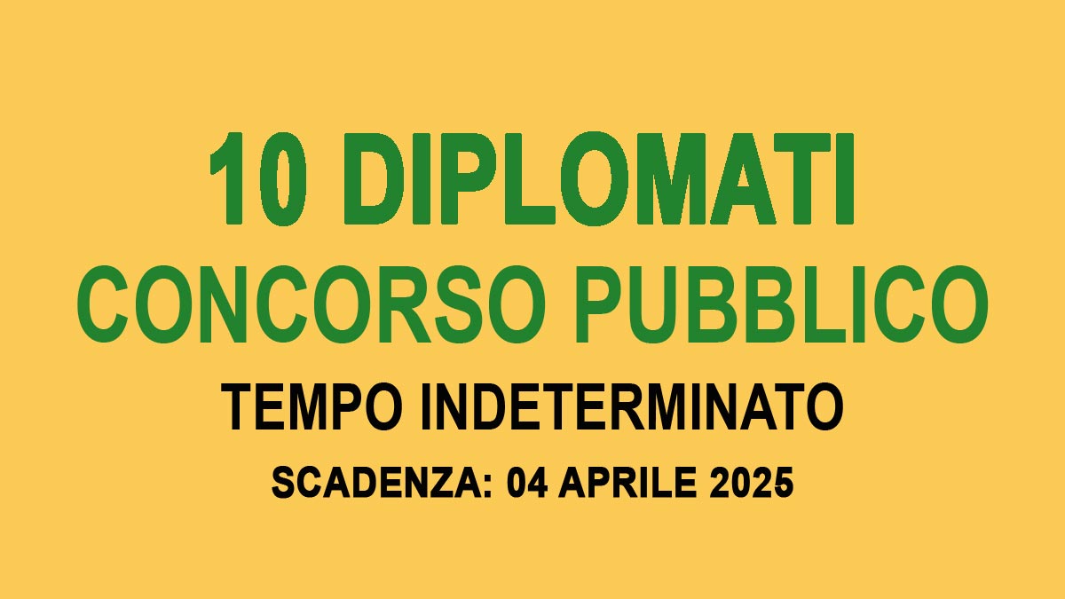 10 posti per DIPLOMATI concorso pubblico per lavorare a tempo indeterminato presso l'università, BANDO COMPLETO