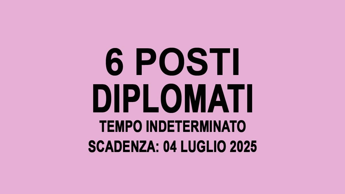 6 POSTI PER DIPLOMATI CONCORSO PUBBLICO PER ISTRUTTORE AMMINISTRATIVO CONTABILE LUGLIO 2025, BANDO COMPLETO