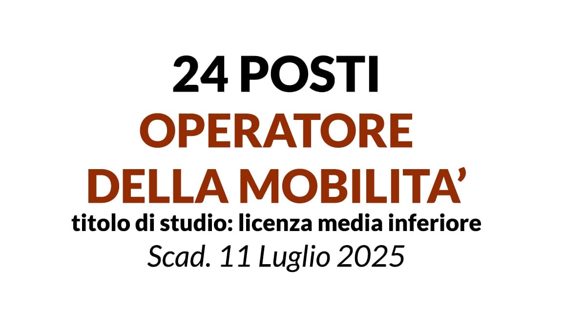 24 OPERATORI DELLA MOBILITA a tempo indeterminato presso Salerno Mobilità S.p.A, basta la licenza media