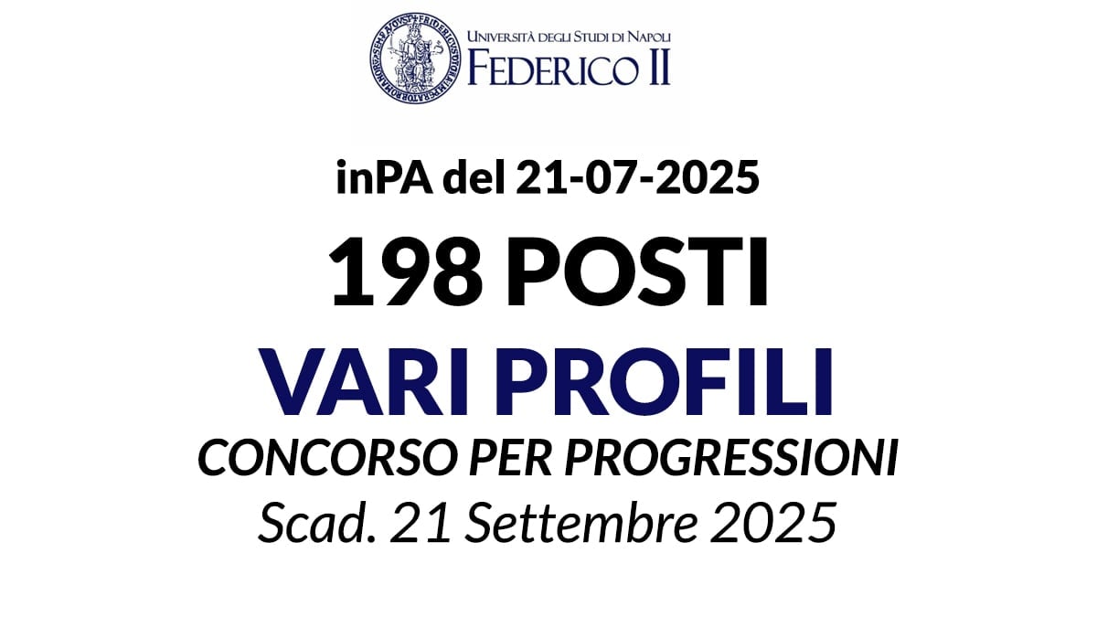 Concorsi per 198 posti Università Federico II – Napoli 2025: Bandi, profili, scadenze e consigli