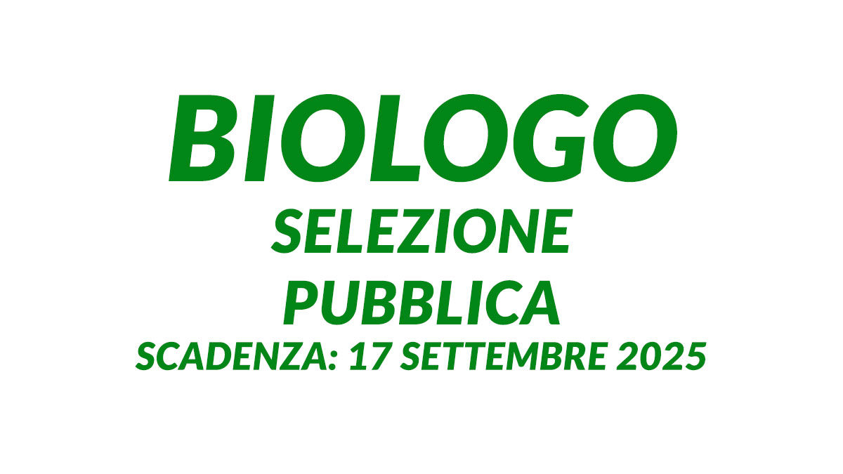BIOLOGO avviso di selezione pubblica a tempo indeterminato presso Parco Naturale Regionale