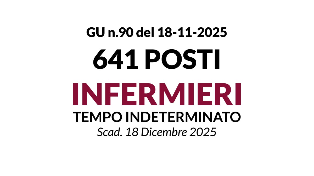 641 posti per INFERMIERI,concorso pubblico presso OSPEDALE POLICLINICO SAN MARTINO - GENOVA