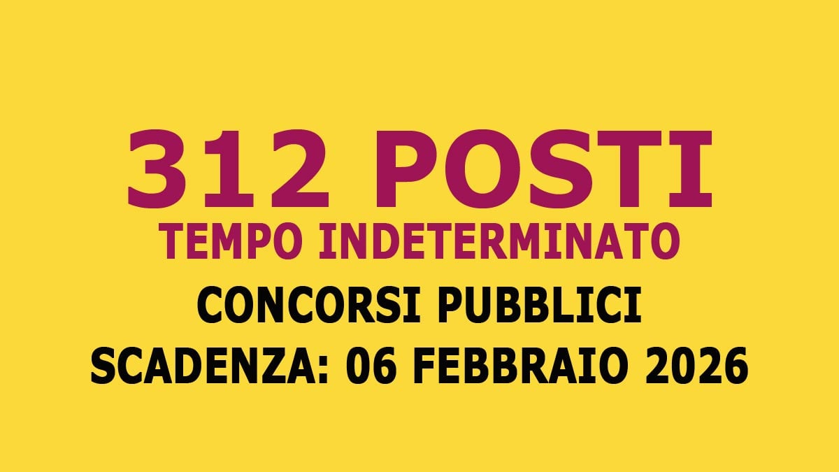 312 POSTI VARI PROFILI CONCORSI PUBBLICI A TEMPO INDETERMINATO REGIONE SICILIA 2026, BANDI COMPLETI