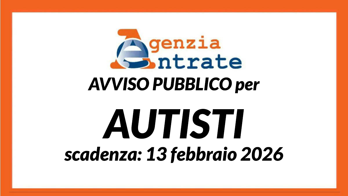 Selezione per AUTISTI con scuola dell'obbligo avviso pubblico AGENZIA DELLE ENTRATE 2026, requisiti e documento