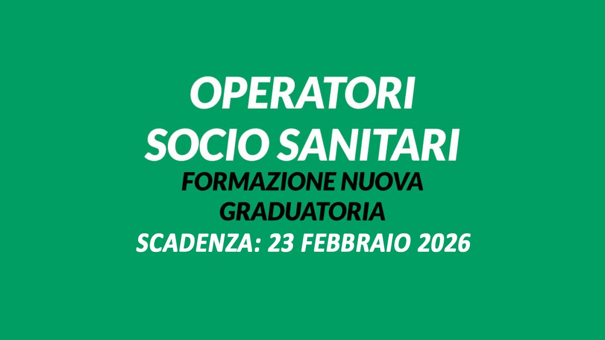 OPERATORI SOCIO SANITARI AVVISO DI SELEZIONE PUBBLICA PER SOLO COLLOQUIO PER LA FORMAZIONE DI UNA GRADUATORIA 2026, BANDO COMPLETO