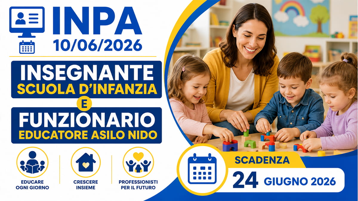 INSEGNANTE SCUOLA D'INFANZIA E FUNZIONARIO EDUCATORE ASILO NIDO PRESSO I SERVIZI EDUCATIVI COMUNALI