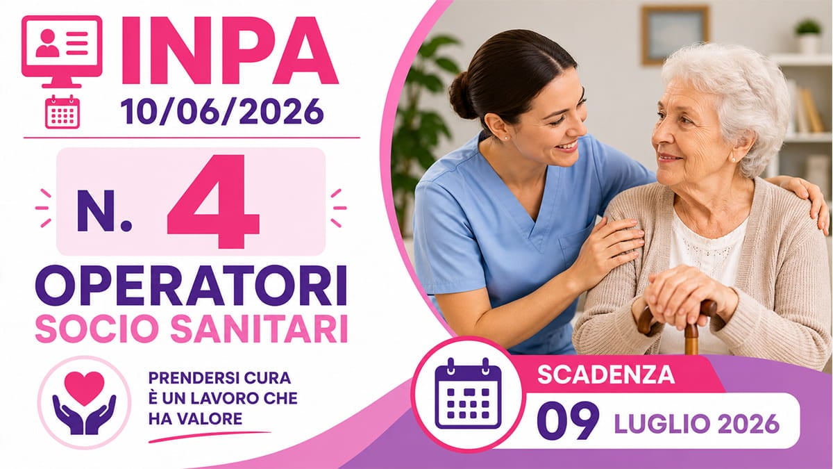 N. 4 OPERATORI SOCIO SANITARI, CONCORSO A TEMPO INDETERMINATO EnEA – Ente Educazione Assistenza