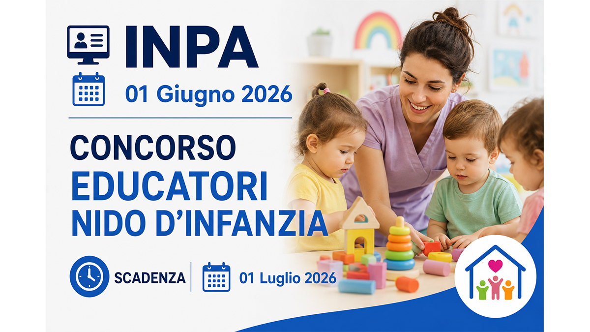 Educatore Nido d'Infanzia, Selezione pubblica per la formazione di una graduatoria utile per assunzioni