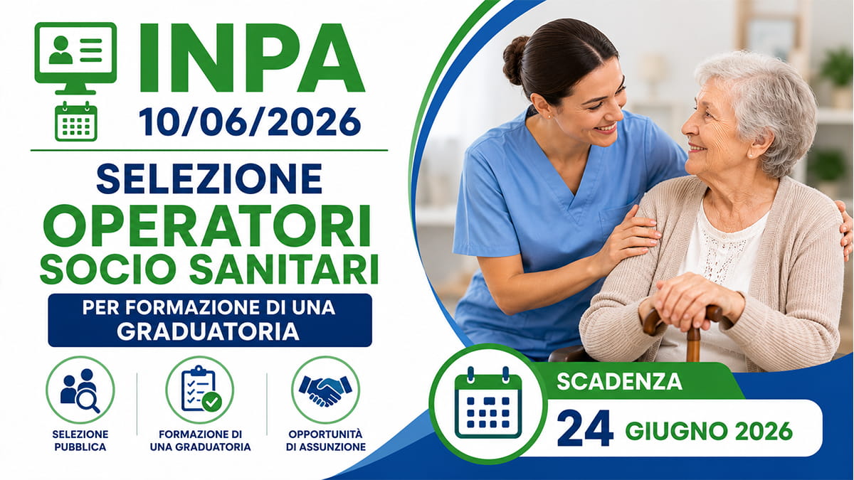 SELEZIONE OPERATORI SOCIO SANITARI PER FORMAZIONE DI UNA GRADUATORIA DA UTILIZZARE PER ASSUNZIONI