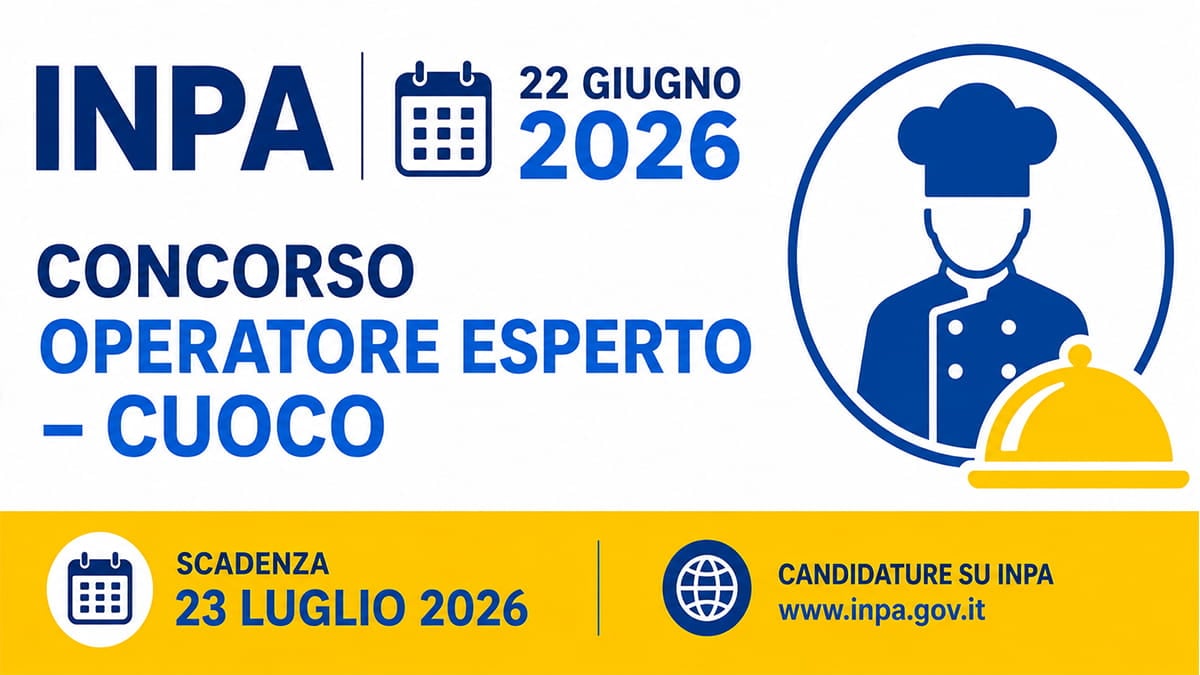 CONCORSO PER OPERATORE ESPERTO CUOCO A TEMPO INDETERMINATO PRESSO  ESU PADOVA