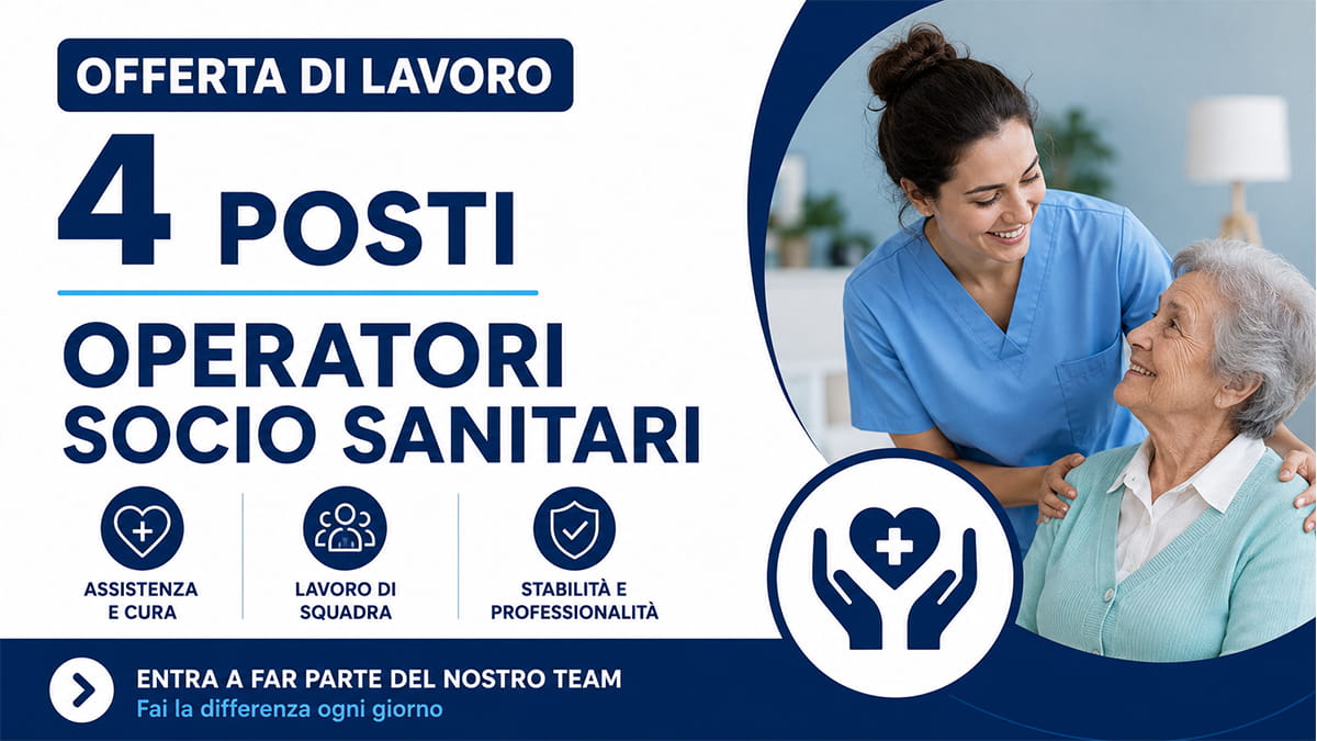Offerta di lavoro OSS: Manpower cerca 4 Operatori Socio Sanitari, assunzione con possibilità di tempo indeterminato