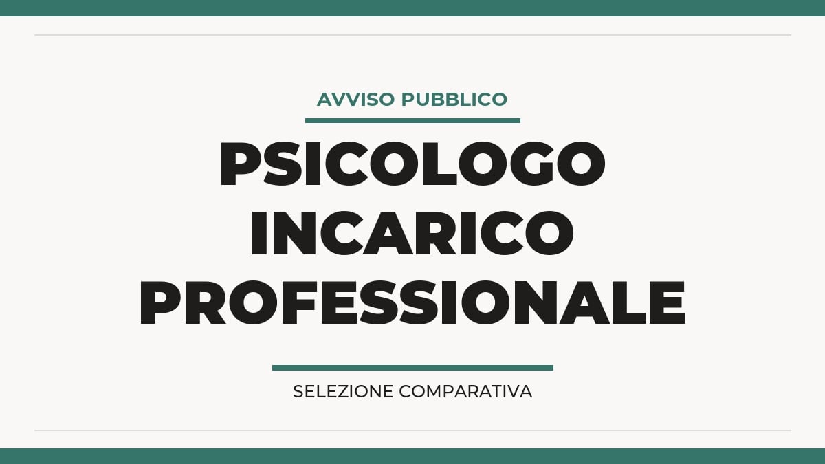 Selezione Psicologo per Incarico Professionale Basilicata 2026