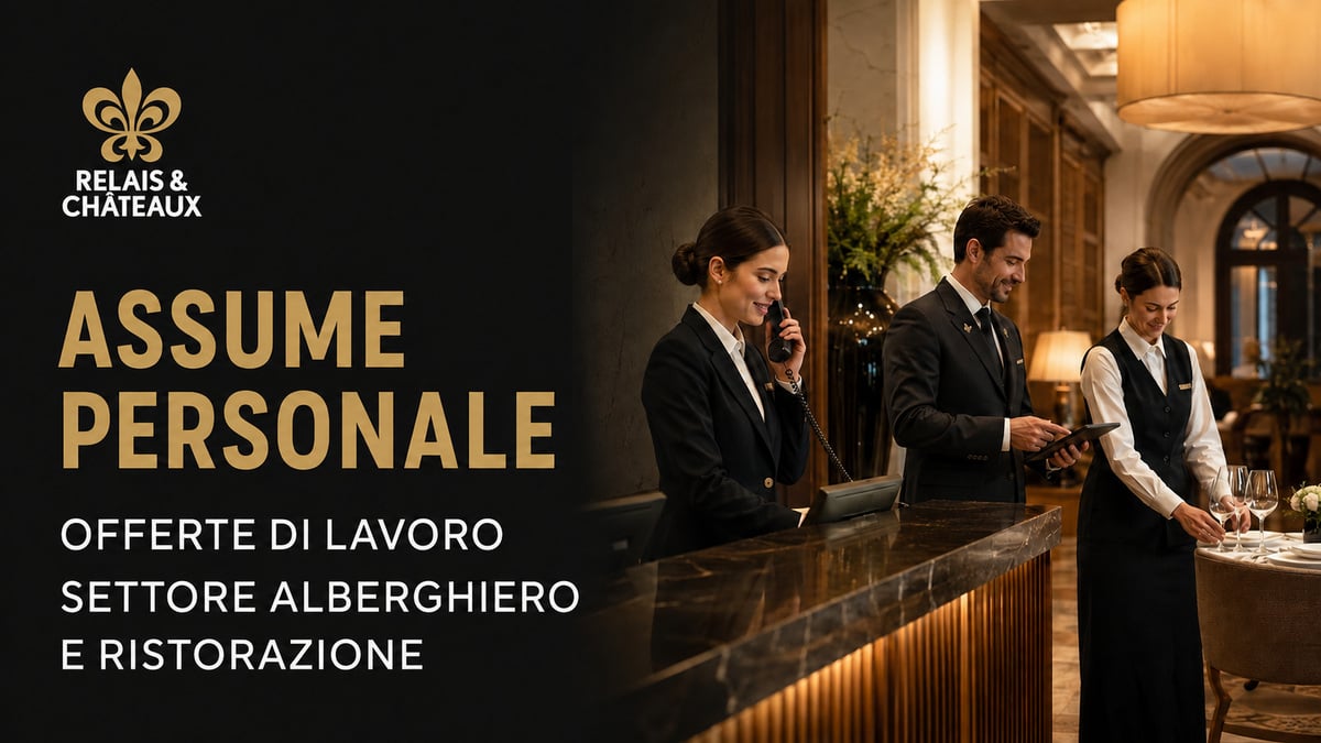 OLTRE 50 POSIZIONI APERTE NEL SETTORE ALBERGHIERO E DELLA RISTORAZIONE PER LA STAGIONE 2026 RELAIS ET CHATEAUX RICERCA PERSONALE, COME CANDIDARSI