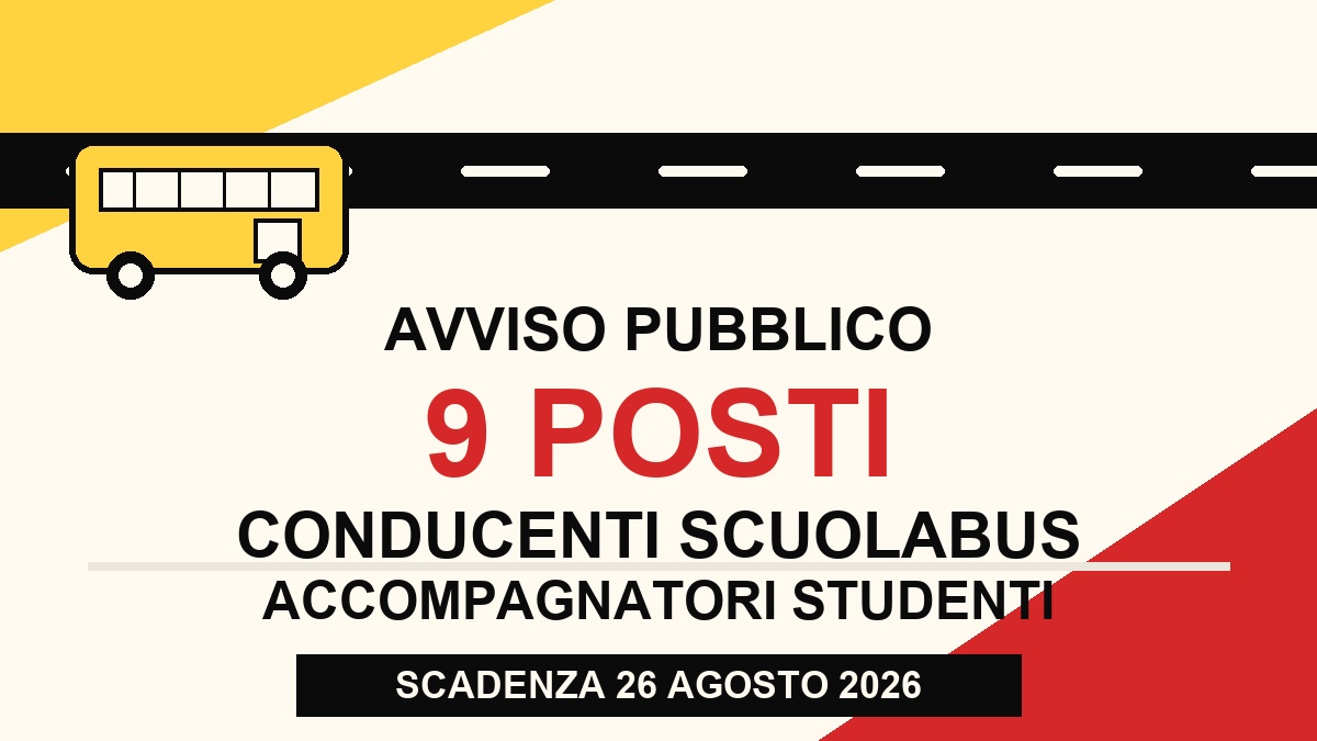 Avviso pubblico in Puglia: 9 posti per conducenti scuolabus e accompagnatori