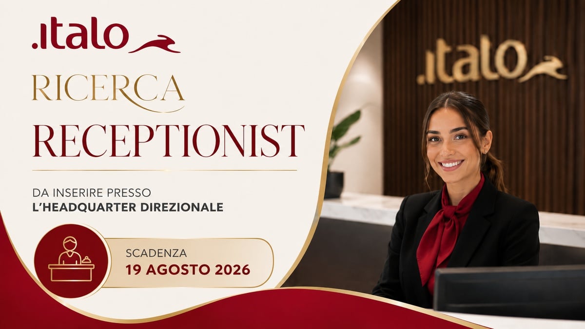 LAVORO PER RECEPTIONIST ITALO NUOVO TRASPORTO VIAGGIATORI RICERCA PERSONALE, REQUISITI RICHIESTI E COME CANDIDARSI