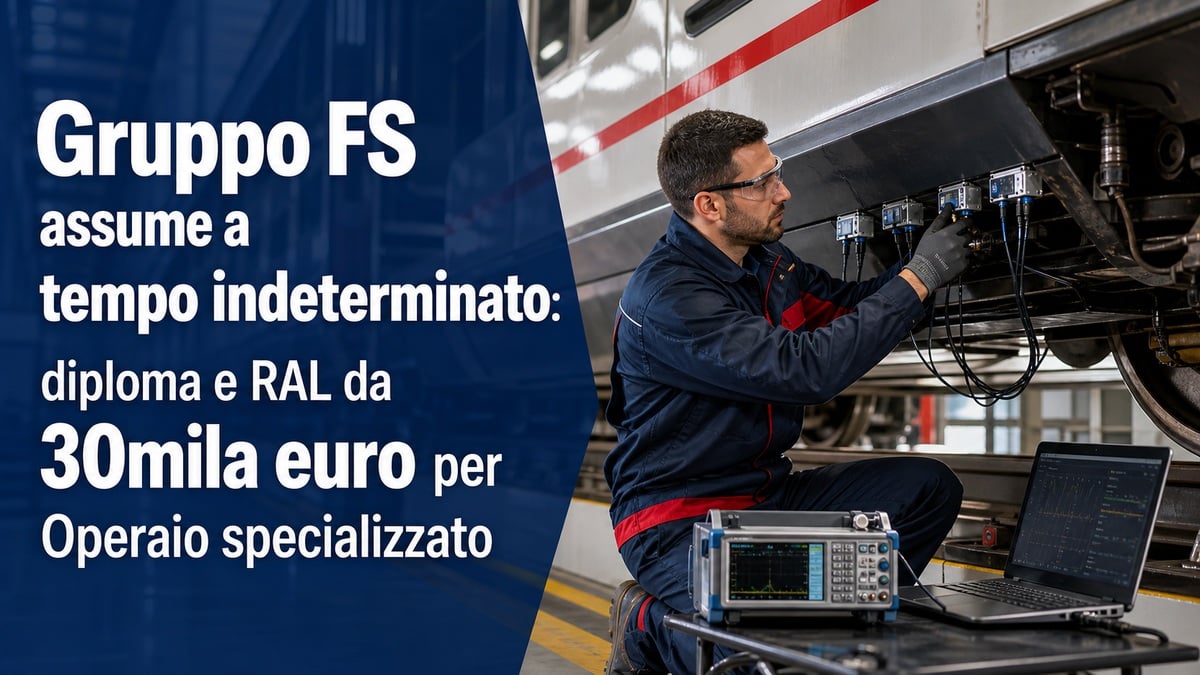 Operai nuova selezione per diplomati Gruppo FS Ferrovie dello stato lavora con noi 2026