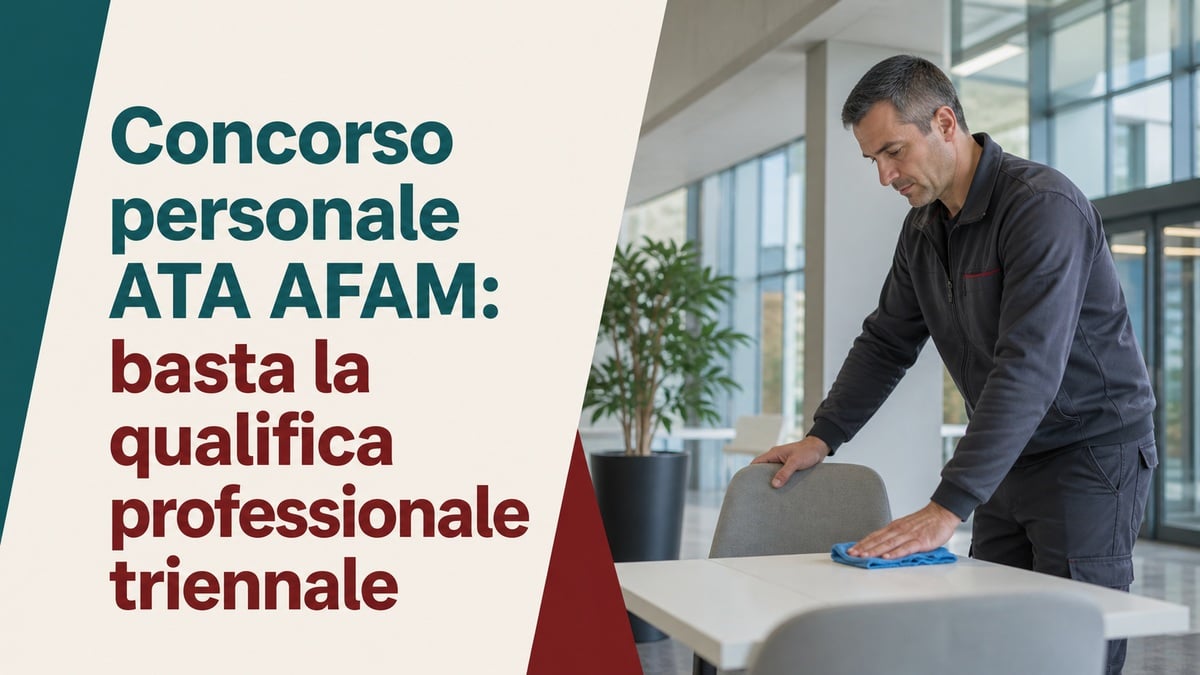 Concorso personale ATA AFAM: basta la qualifica professionale triennale