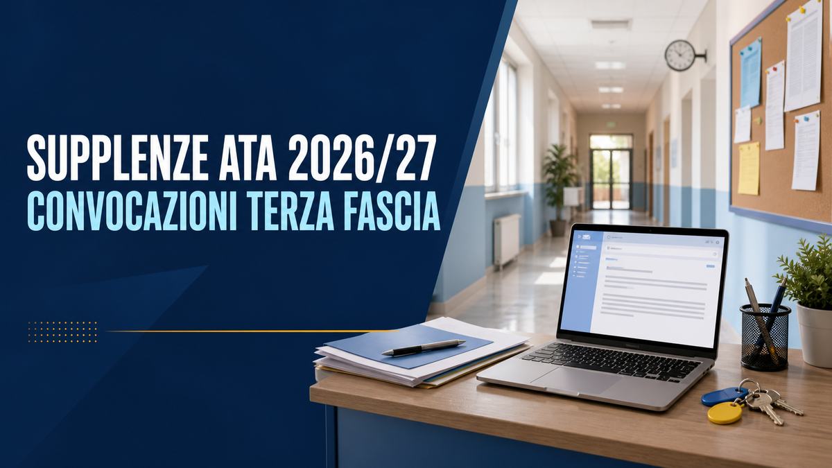 Supplenze ATA 2026/27: al via le convocazioni da terza fascia, cosa controllare