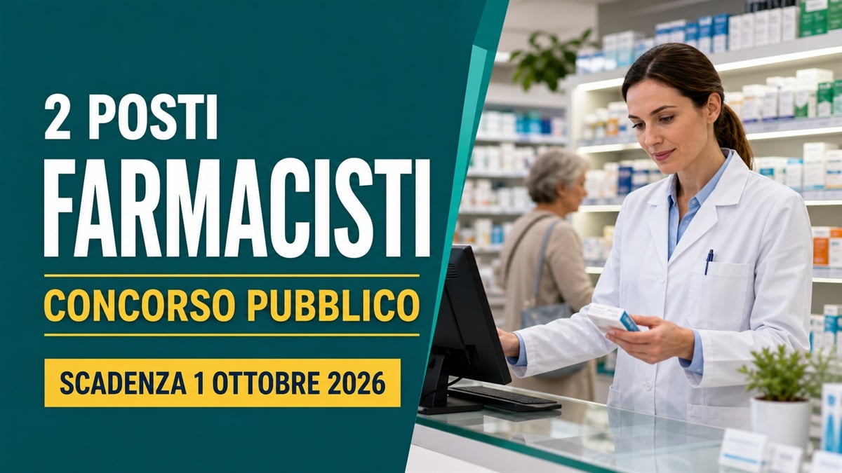 Farmacie comunali assumono FARMACISTI: concorso pubblico a tempo indeterminato 2026