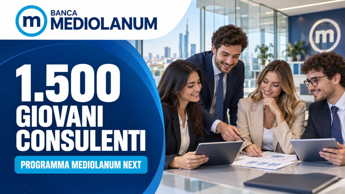 Banca Mediolanum cerca 1.500 giovani: formazione, borsa di studio e opportunità di carriera