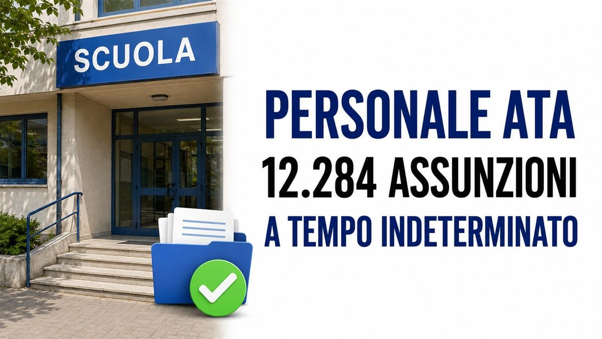 12.284 assunzioni a tempo indeterminato Personale ATA immissioni in ruolo 2026-2027