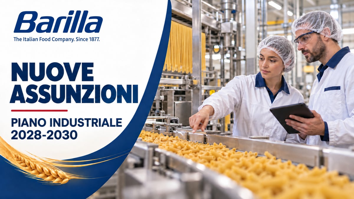 Barilla, nuove assunzioni con il piano industriale 2028-2030: investimento da 100 milioni di euro