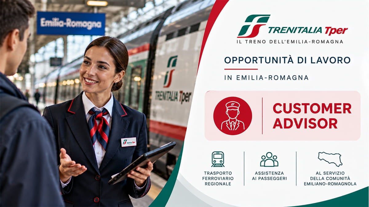 Trenitalia Tper assume diplomati: selezioni aperte per Customer Advisor, esperienza non richiesta