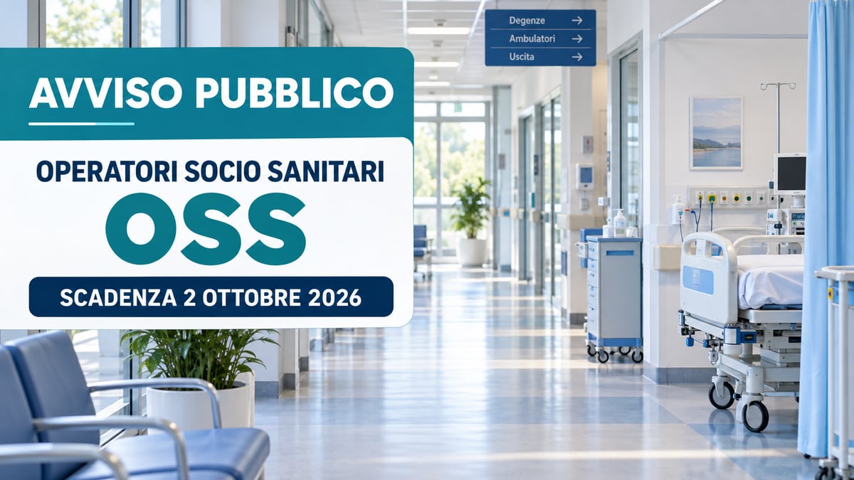Avviso pubblico per OPERATORI SOCIO SANITARI OSS presso Azienda Sanitaria