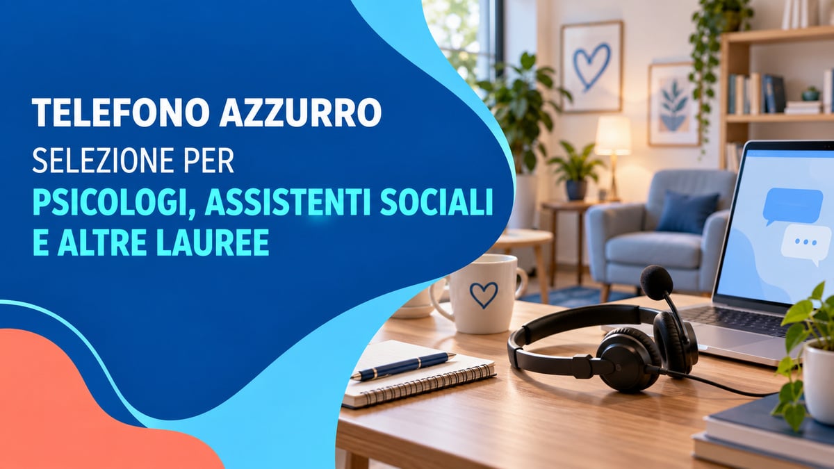 Selezione per PSICOLOGI ASSISTENTI SOCIALI e altre lauree TELEFONO AZZURRO LAVORA CON NOI come candidarsi