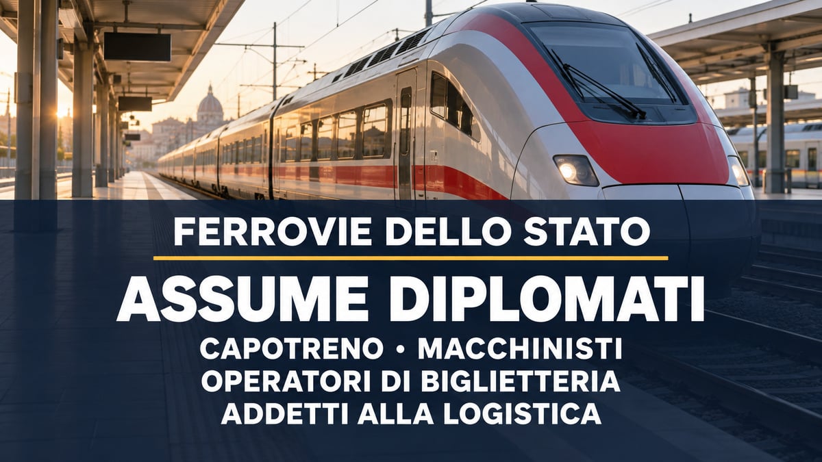 FERROVIE dello STATO assume diplomati: cercasi Capotreno, Macchinisti, Operatori di Biglietteria e Addetti alla Logistica