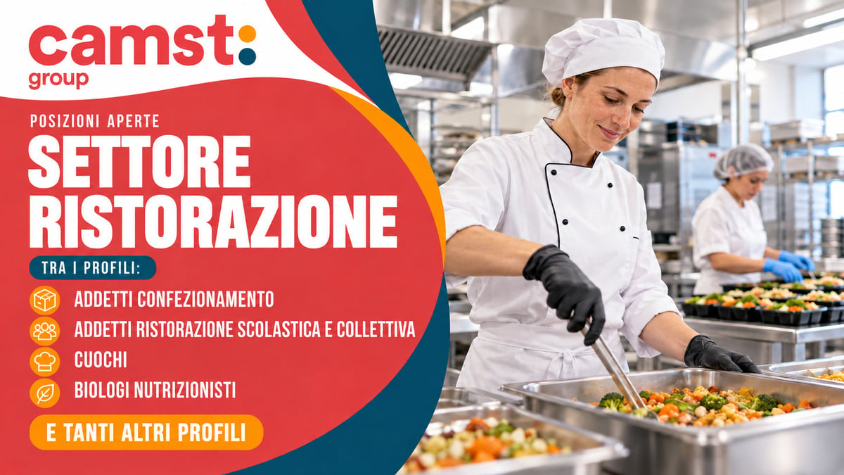 GRUPPO CAMST OFFERTE DI LAVORO NEL SETTORE DELLA RISTORAZIONE COLLETTIVA POSIZIONI APERTE LAVORA CON NOI 2026