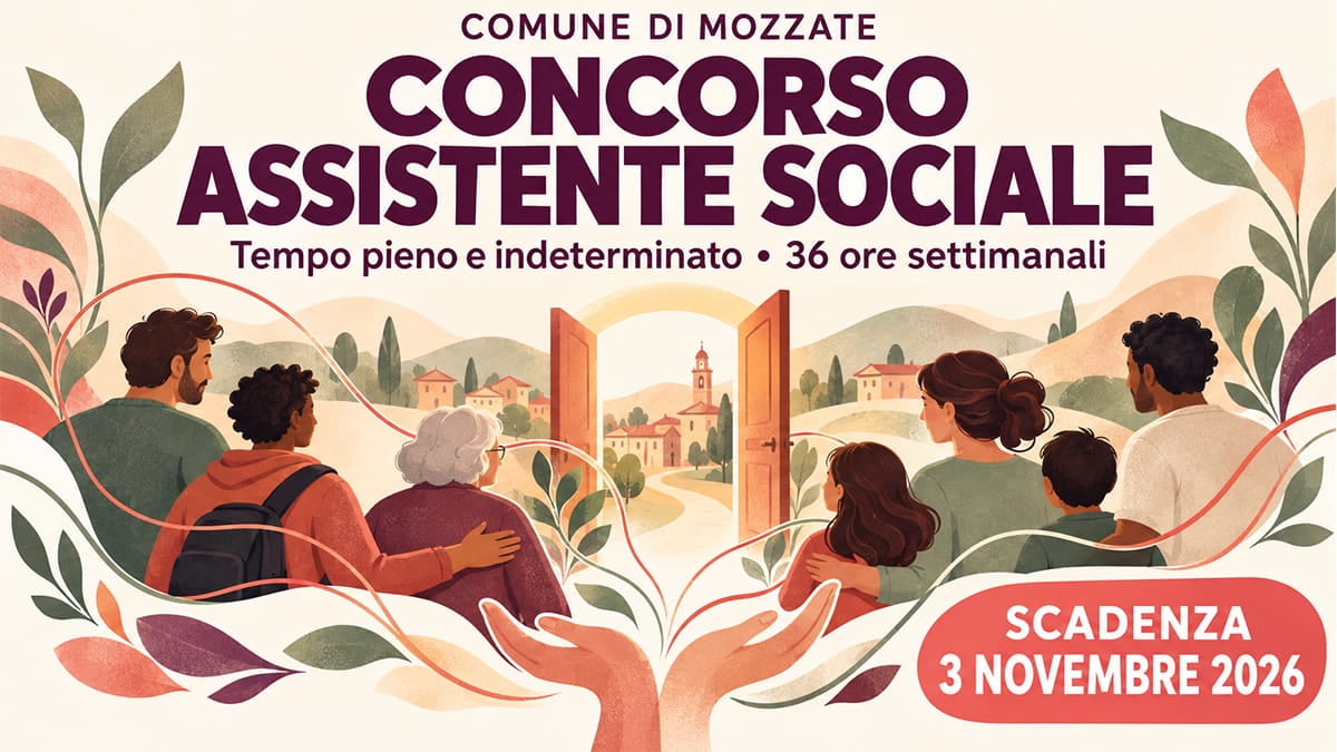 Concorso Assistente Sociale presso il comune, posto a tempo indeterminato
