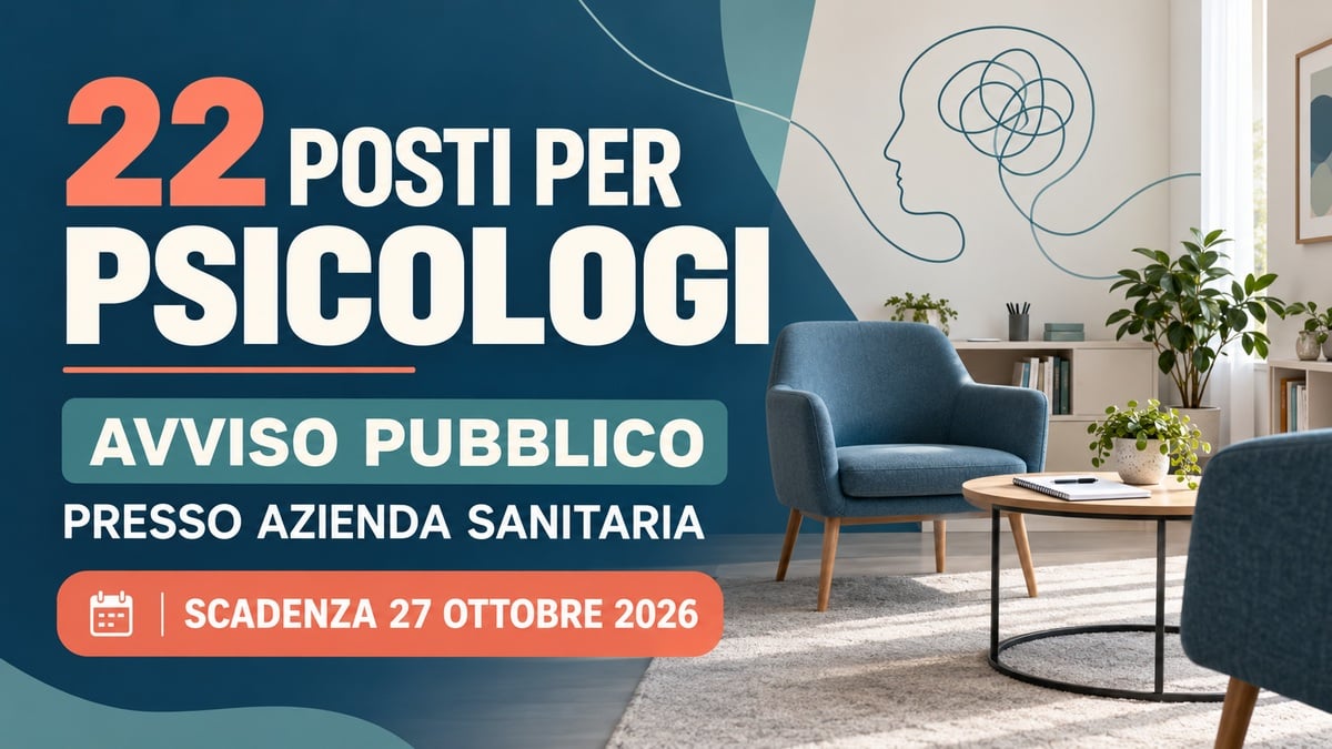 22 posti per PSICOLOGI avviso pubblico ASL CASERTA regione CAMPANIA